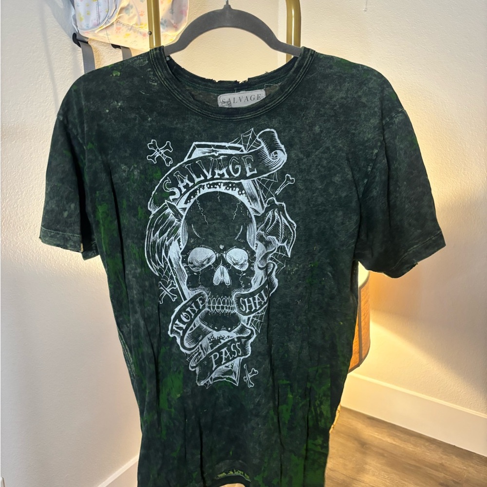 Salvage Dark Green Graphic Shirt